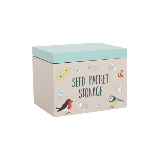 British Garden Birds Seed Packet Storage Box - DuvetDay.co.uk