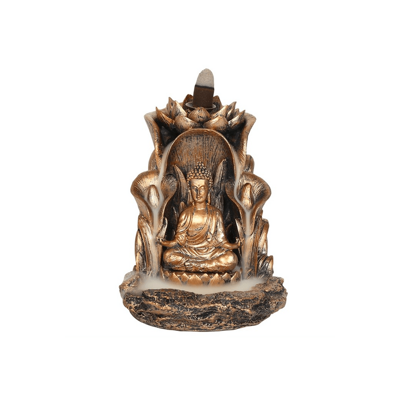 Bronze Buddha Backflow Incense Burner - DuvetDay.co.uk