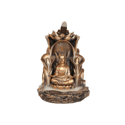 Bronze Buddha Backflow Incense Burner - DuvetDay.co.uk