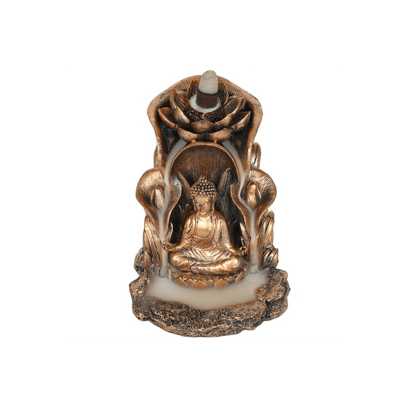 Bronze Buddha Backflow Incense Burner - DuvetDay.co.uk