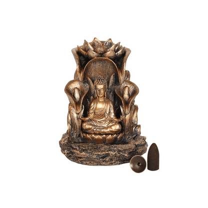 Bronze Buddha Backflow Incense Burner - DuvetDay.co.uk