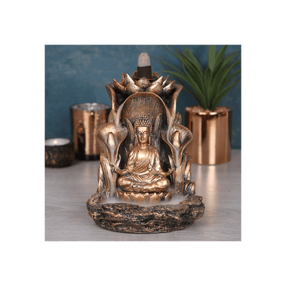 Bronze Buddha Backflow Incense Burner - DuvetDay.co.uk