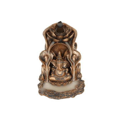 Bronze Ganesh Backflow Incense Burner - DuvetDay.co.uk