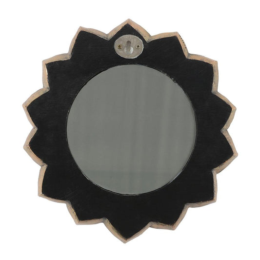 Bronze Lotus Flower Chakra Wall Mirror - DuvetDay.co.uk