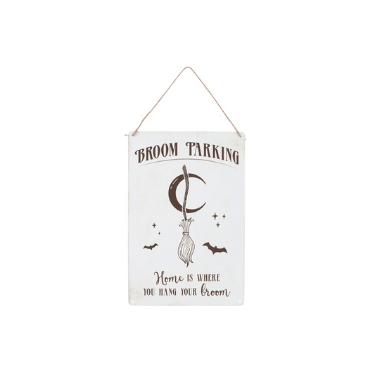 Broom Parking Metal Sign - DuvetDay.co.uk