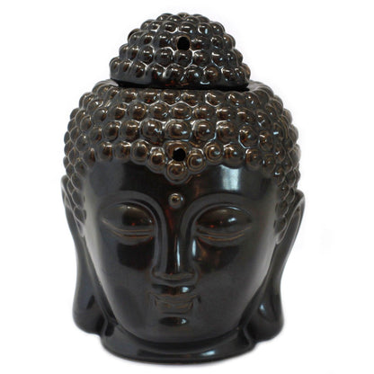 Buddah Head Oil Burner - Dark Brown - DuvetDay.co.uk