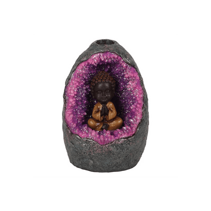 Buddha Crystal Cave LED Backflow Incense Burner - DuvetDay.co.uk
