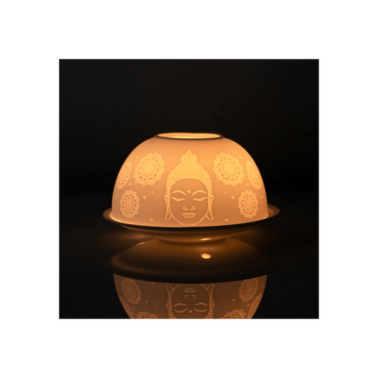 Buddha Face Dome Tealight Holder - DuvetDay.co.uk