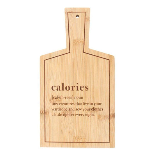 Calories Bamboo Serving Board - DuvetDay.co.uk
