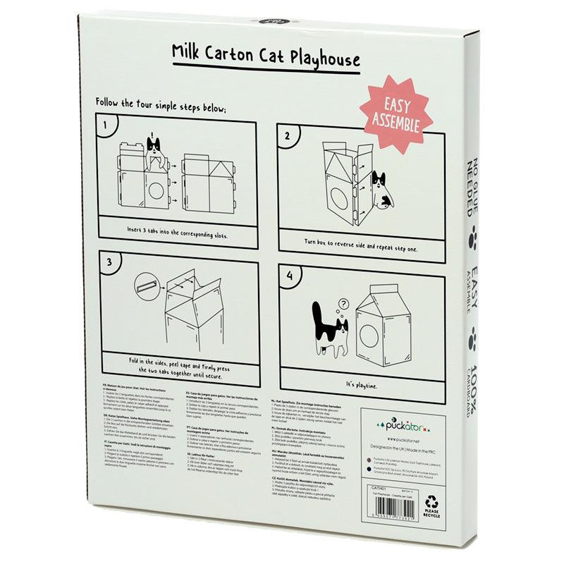Cardboard Cat Den Playhouse - Milk Carton