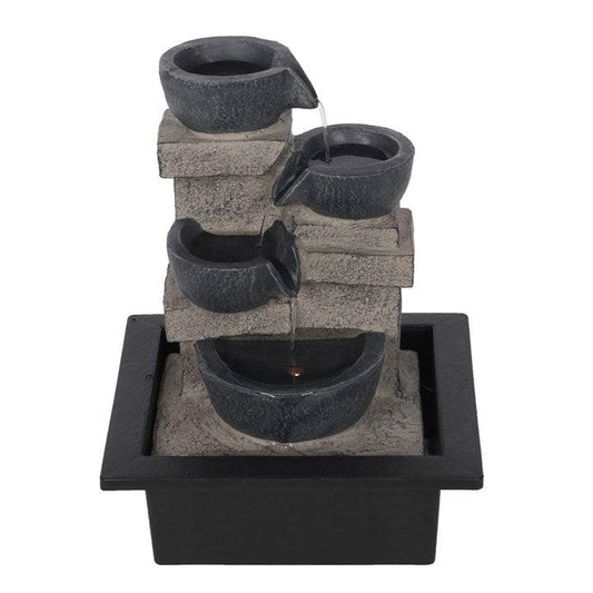 Cascading Pot Waterfall LED Fountain - DuvetDay.co.uk