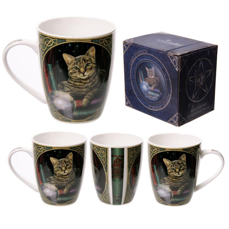 Cat Fortune Teller Lisa Parker Designed Porcelain Mug - DuvetDay.co.uk