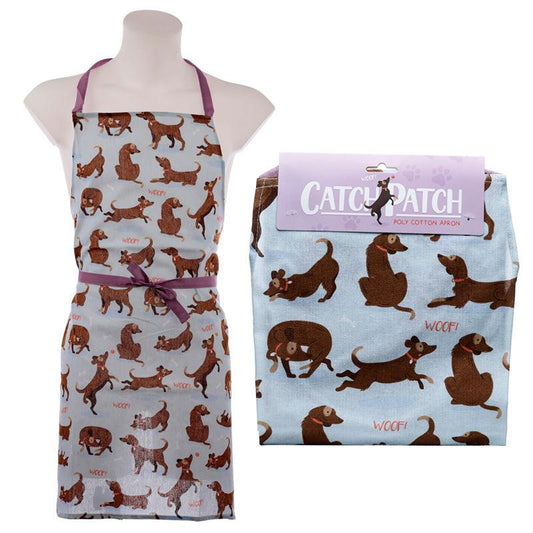 Catch Patch Dog Poly Cotton Apron - DuvetDay.co.uk