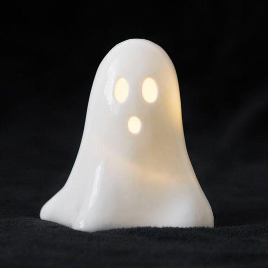 Ceramic Light Up LED Ghost - DuvetDay.co.uk