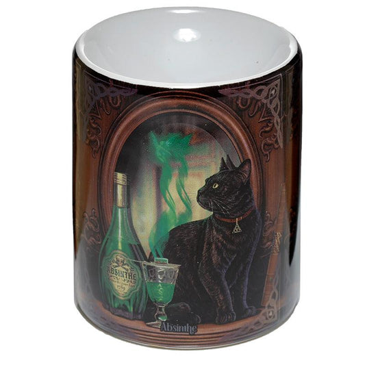 Ceramic Lisa Parker Oil Burner - Absinthe Cat - DuvetDay.co.uk