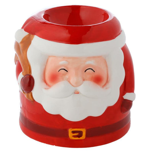 Ceramic Santa Shaped Christmas Oil Burner - DuvetDay.co.uk