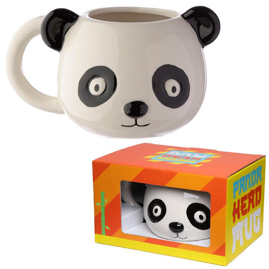 Ceramic Shaped Head Mug - Adoramals Panda - DuvetDay.co.uk