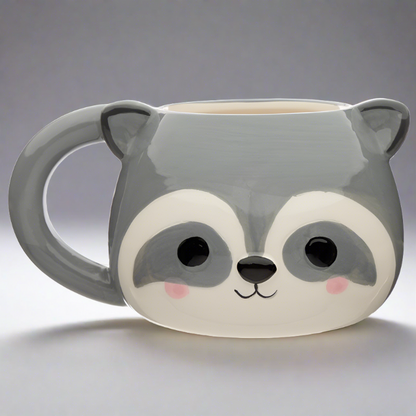 Ceramic Shaped Head Mug - Adoramals Raccoon
