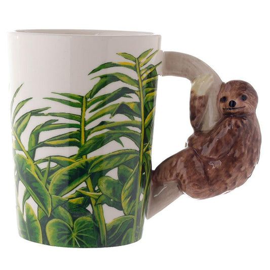 Ceramic Sloth Shaped Handle Mug - DuvetDay.co.uk