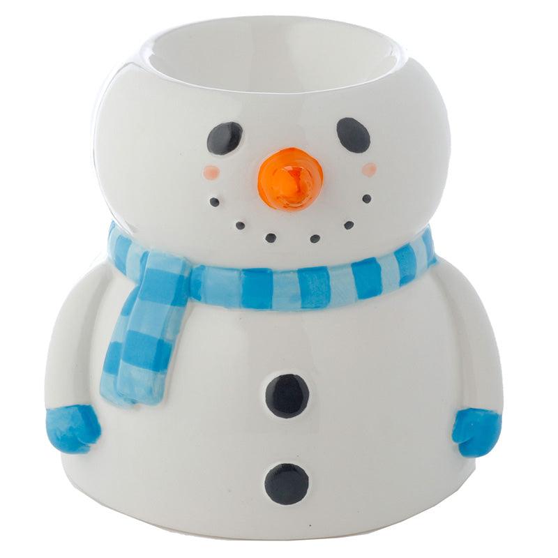 Ceramic Snowman Shaped Christmas Oil Burner - DuvetDay.co.uk