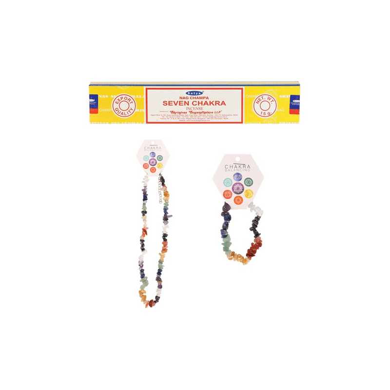 Chakra Crystal Chip Jewellery Gift Set