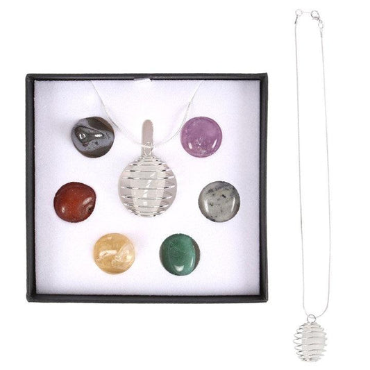 Chakra Crystal Pendant Necklace Kit - DuvetDay.co.uk