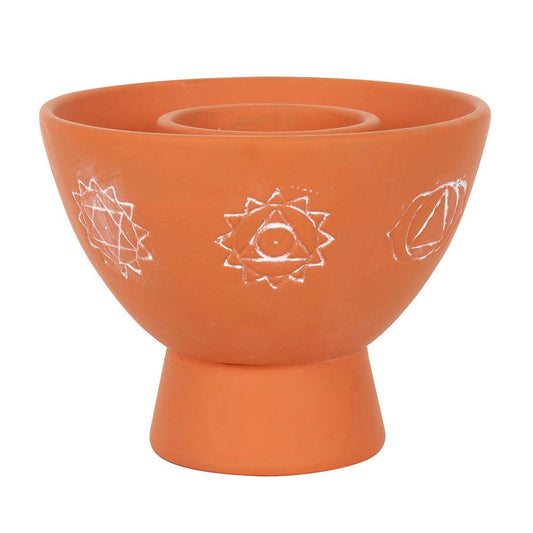 Chakras Terracotta Smudge Bowl - DuvetDay.co.uk