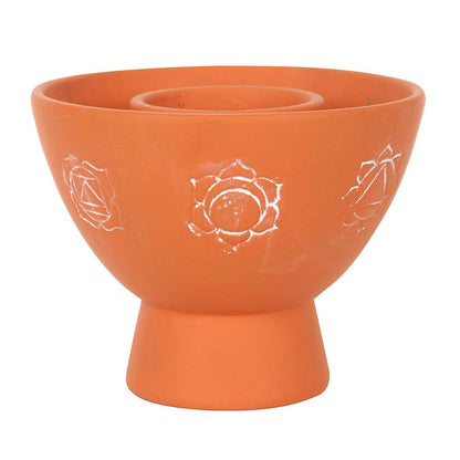 Chakras Terracotta Smudge Bowl - DuvetDay.co.uk