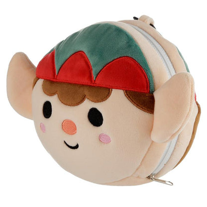 Christmas Elf Relaxeazzz Plush Round Travel Pillow & Eye Mask Set - DuvetDay.co.uk