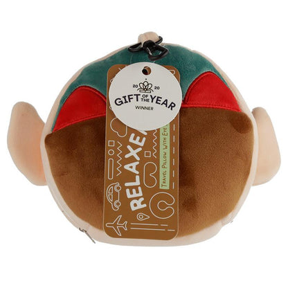 Christmas Elf Relaxeazzz Plush Round Travel Pillow & Eye Mask Set - DuvetDay.co.uk