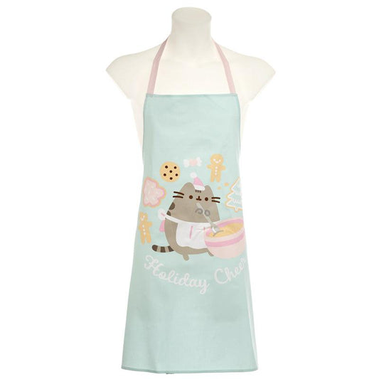 Christmas Holiday Cheer Pusheen the Cat 100% Cotton Apron - DuvetDay.co.uk