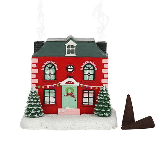 Christmas House Incense Cone Burner - DuvetDay.co.uk