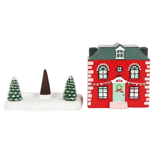 Christmas House Incense Cone Burner - DuvetDay.co.uk