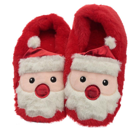 Christmas Santa Microwavable Heat Wheat Pack Slippers - DuvetDay.co.uk