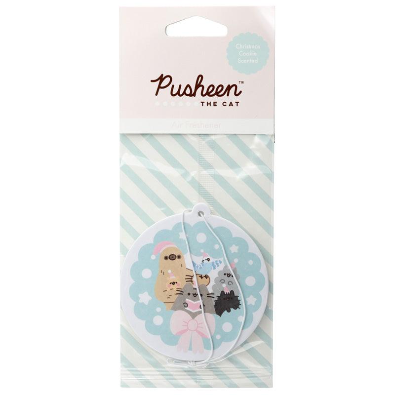Christmas Wreath Pusheen the Cat Christmas Cookie Scented Air Freshener - DuvetDay.co.uk