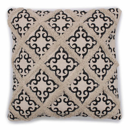 Classic Cushion Cover - Lux Criss-Cross & Print - 45x45cm - DuvetDay.co.uk