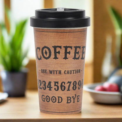 Classic Talking Board Bamboo Eco Travel Mug - DuvetDay.co.uk