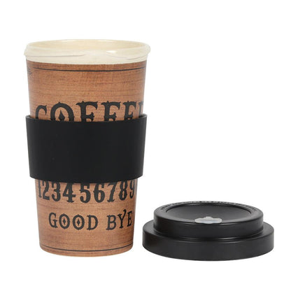 Classic Talking Board Bamboo Eco Travel Mug - DuvetDay.co.uk