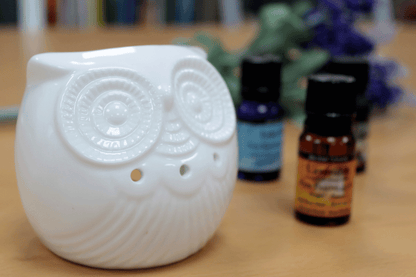 Classic White Oil Burner - Short Owl - DuvetDay.co.uk