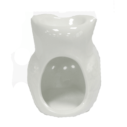 Classic White Oil Burner - Tall Owl - DuvetDay.co.uk