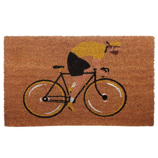 Coir Door Mat - Cycle Works Bicycle - DuvetDay.co.uk