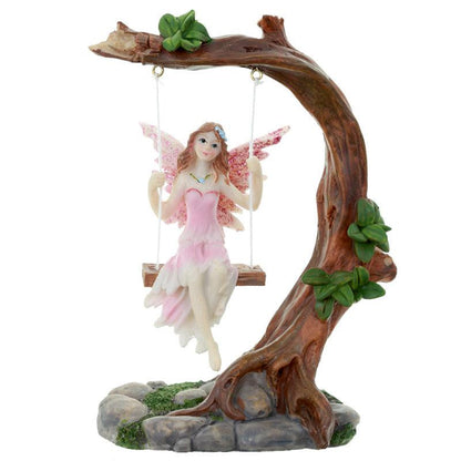 Collectable Flower Fairy Figurine - Swing - DuvetDay.co.uk