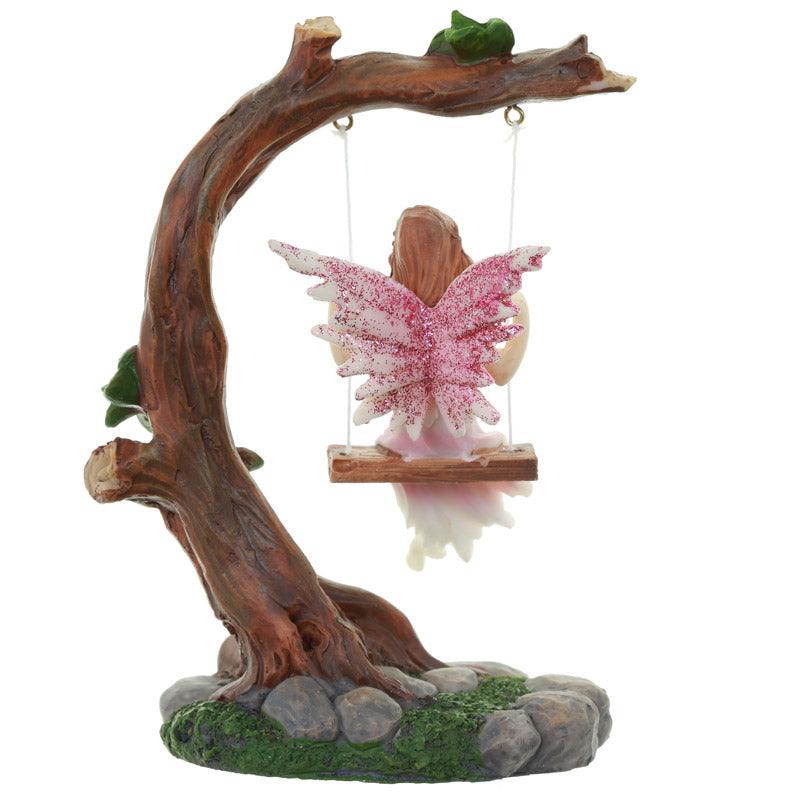 Collectable Flower Fairy Figurine - Swing - DuvetDay.co.uk