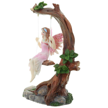 Collectable Flower Fairy Figurine - Swing - DuvetDay.co.uk