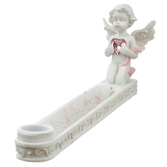 Collectable Peace of Heaven Cherub - Follow Your Heart Incense Burner Ash Catcher - DuvetDay.co.uk