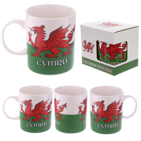 Collectable Porcelain Mug - Wales Welsh Dragon - DuvetDay.co.uk