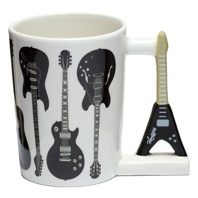 Collectable Shaped Handle Ceramic Mug - Headstock Rock Guitar - DuvetDay.co.uk