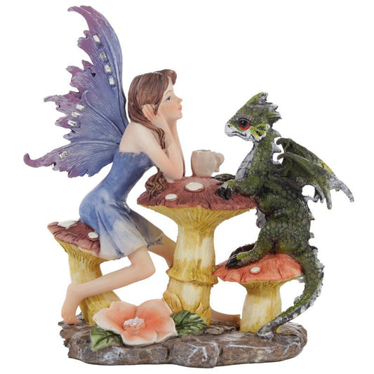 Collectable Woodland Spirit Dragon Tea Party Fairy - DuvetDay.co.uk