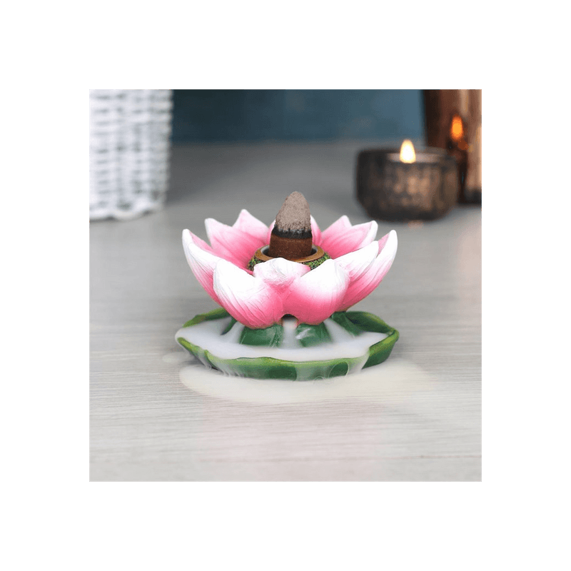 Coloured Lotus Backflow Incense Burner - DuvetDay.co.uk