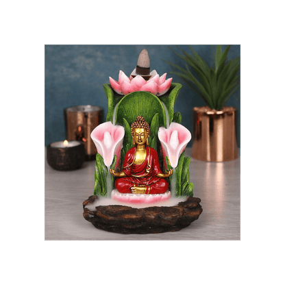 Colourful Buddha Backflow Incense Burner - DuvetDay.co.uk